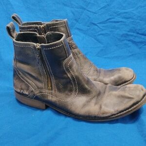 Roan By Bed Stu Men's Black Leather Ankle Boots